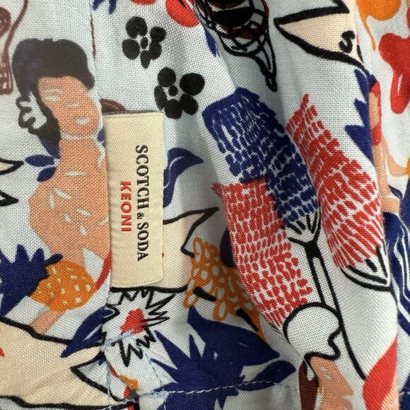 Scotch & Soda c Keoni Hawaii Hawaiian Shirt Sz L Button Front Tropical Vacation - Picture 5 of 13